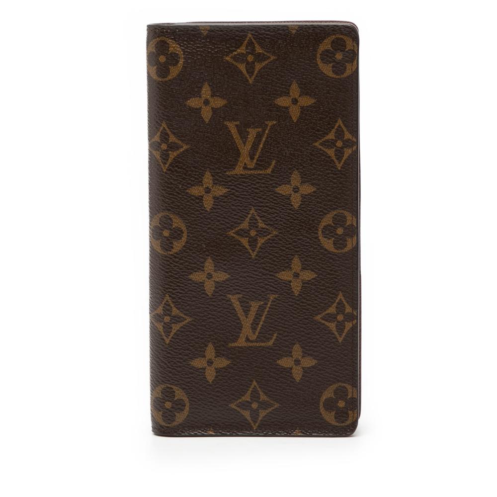 Louis Vuitton AB Louis Vuitton Brown Monogram Canvas Fabric Monogram Brazza Wallet France