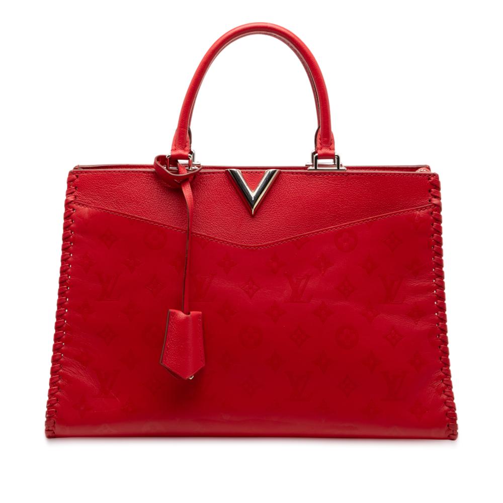 Louis Vuitton B Louis Vuitton Red Calf Leather Monogram Very Very Zipped France