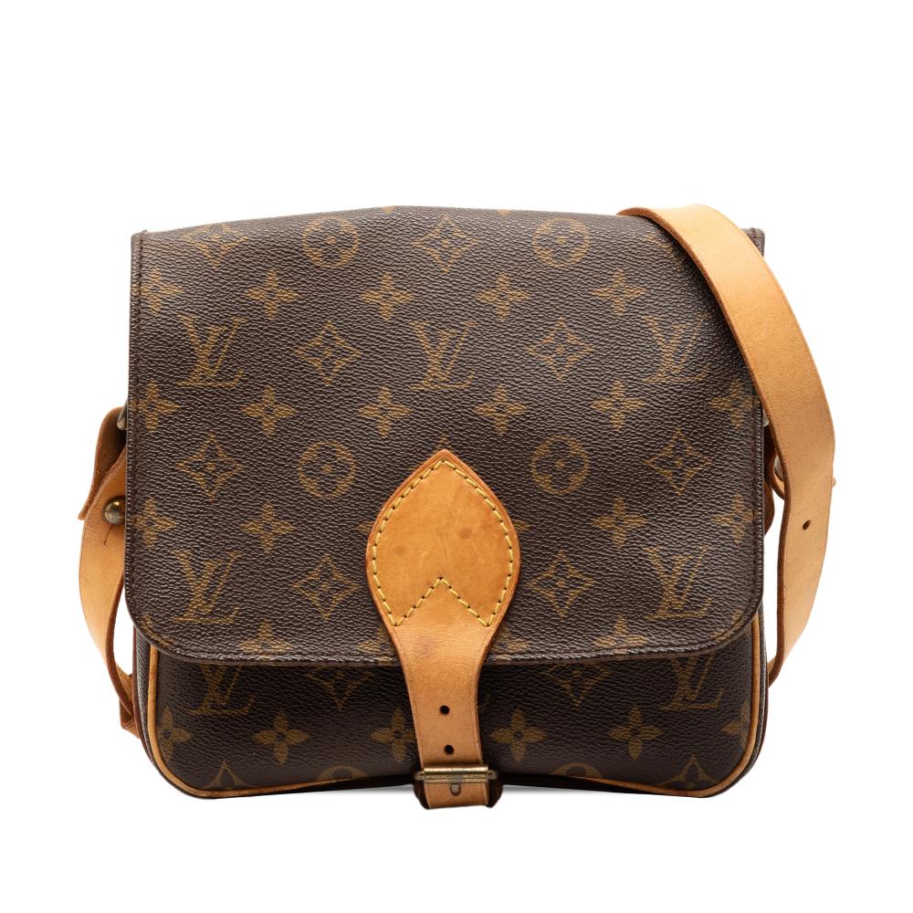 Louis Vuitton B Louis Vuitton Brown Monogram Canvas Fabric Monogram Cartouchiere MM France