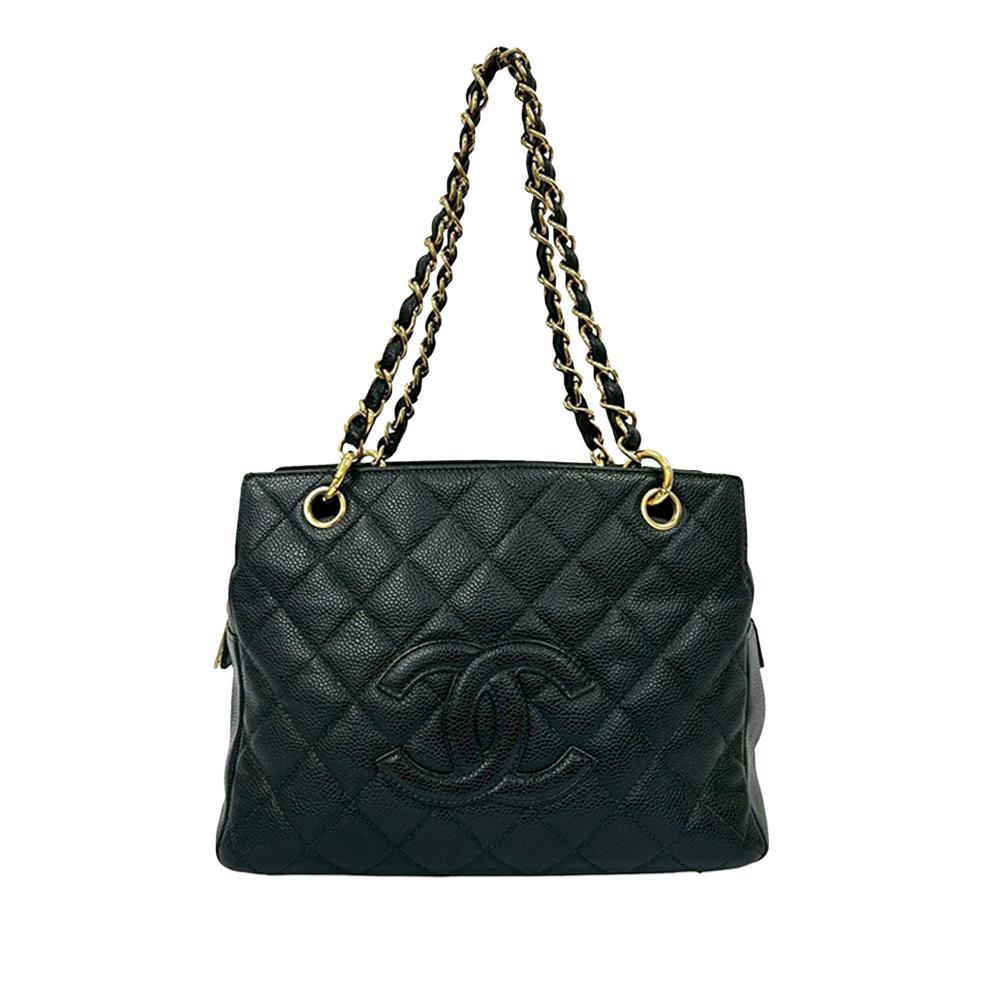 Chanel AB Chanel Black Caviar Leather Leather Petite Caviar Timeless Tote France