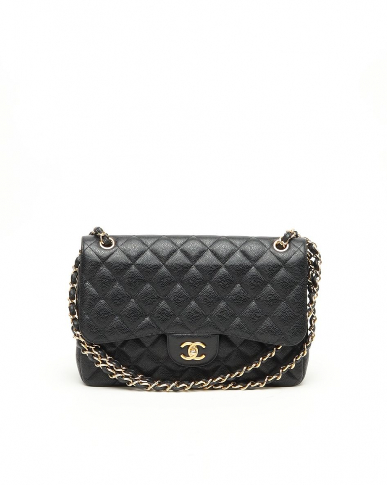 Chanel Classic Caviar Jumbo Double Flap Bag