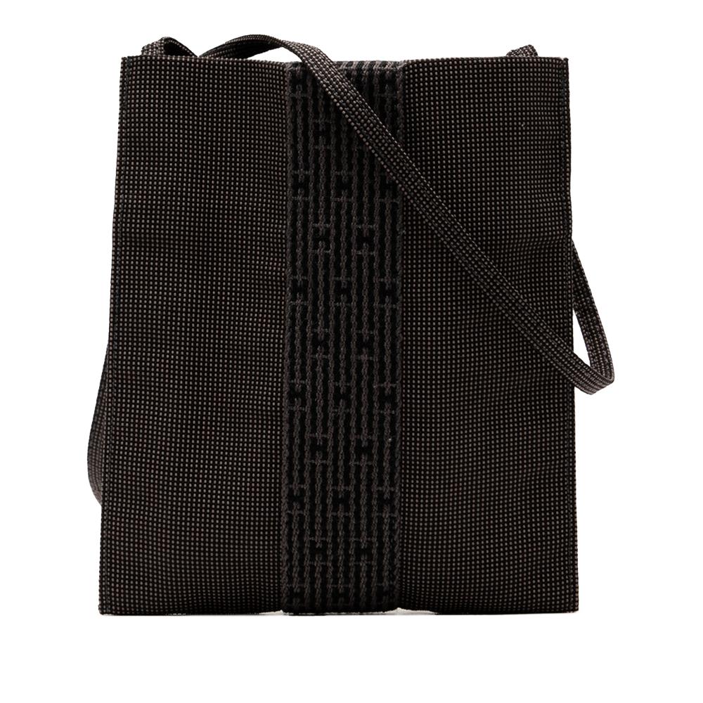 Hermès AB Hermès Gray Polyester Fabric Canvas Herline Pochette France