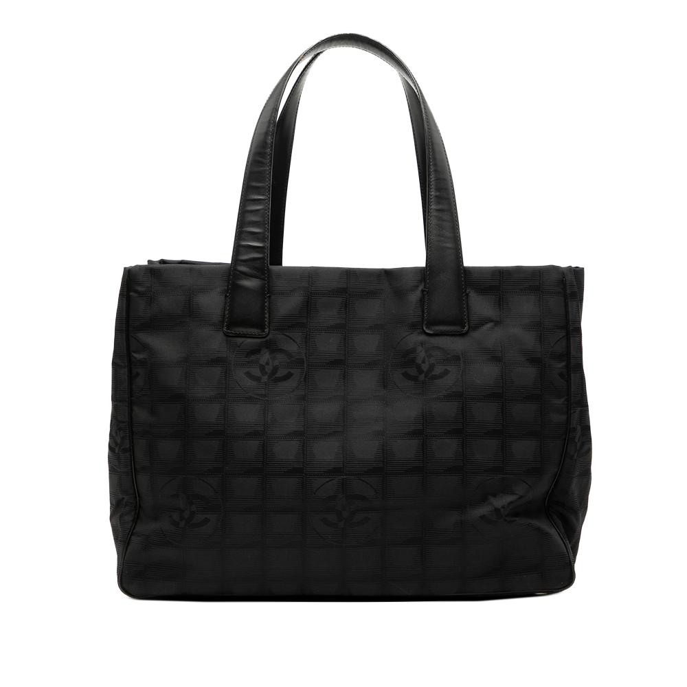 Chanel B Chanel Black Nylon Fabric New Travel Line Tote France