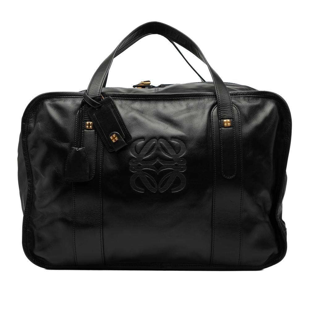 Loewe B LOEWE Black Lambskin Leather Leather Lambskin Anagram Handbag Spain