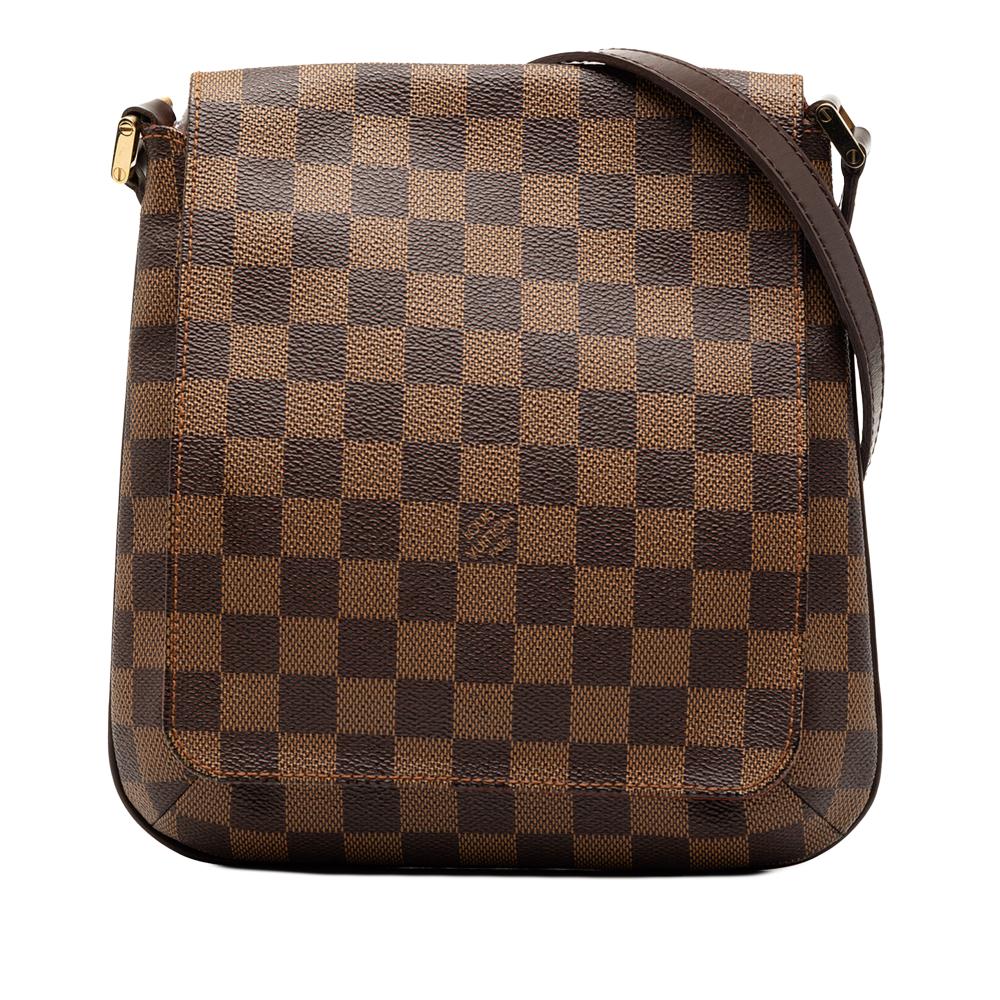 Louis Vuitton B Louis Vuitton Brown Damier Canvas Fabric Damier Ebene Musette Salsa Long Strap Spain