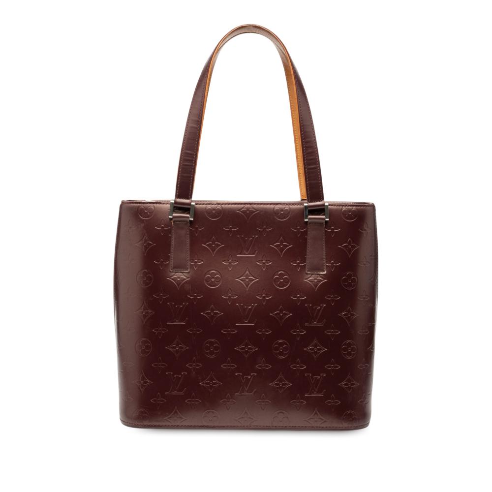 Louis Vuitton B Louis Vuitton Red Burgundy Calf Leather Monogram Mat Stockton Spain