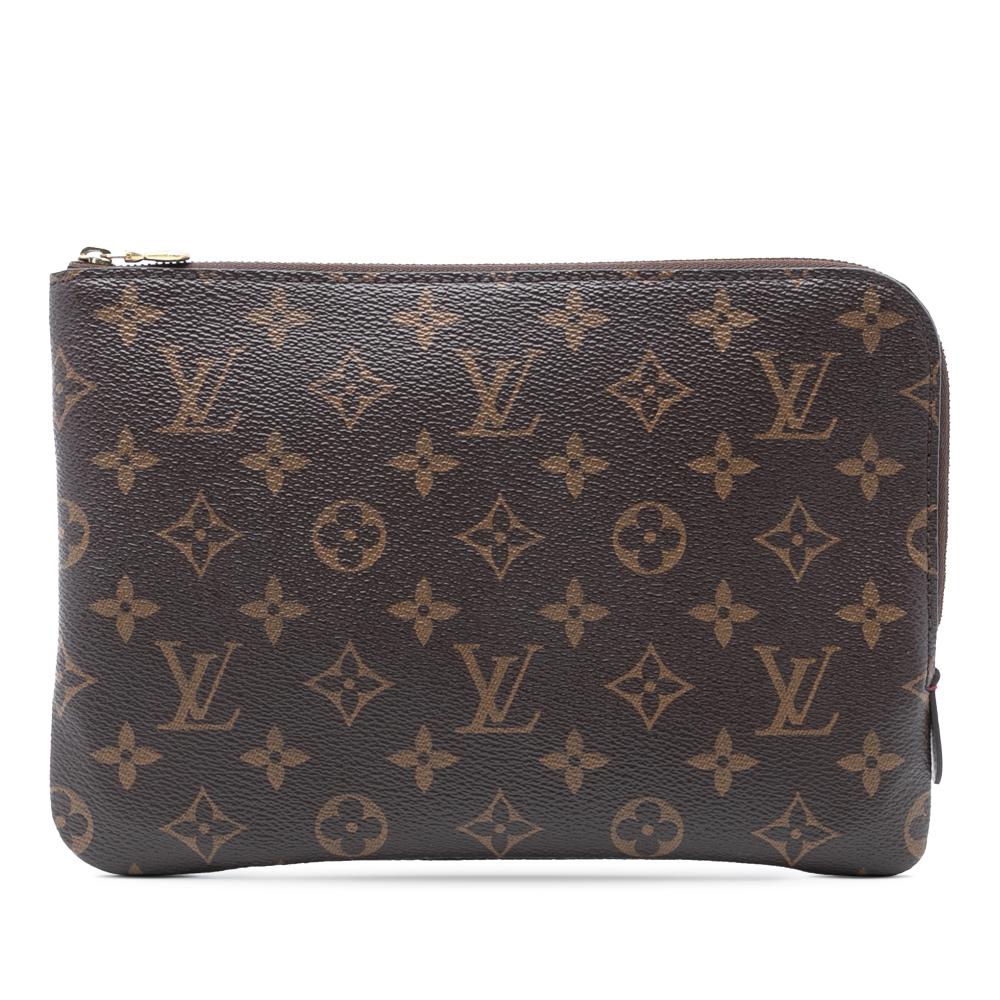Louis Vuitton AB Louis Vuitton Brown Monogram Canvas Fabric Monogram Etui Voyageur PM France