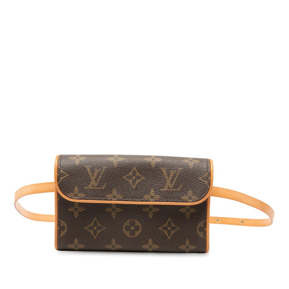 Louis Vuitton B Louis Vuitton Brown Monogram Canvas Fabric Monogram Pochette Florentine France
