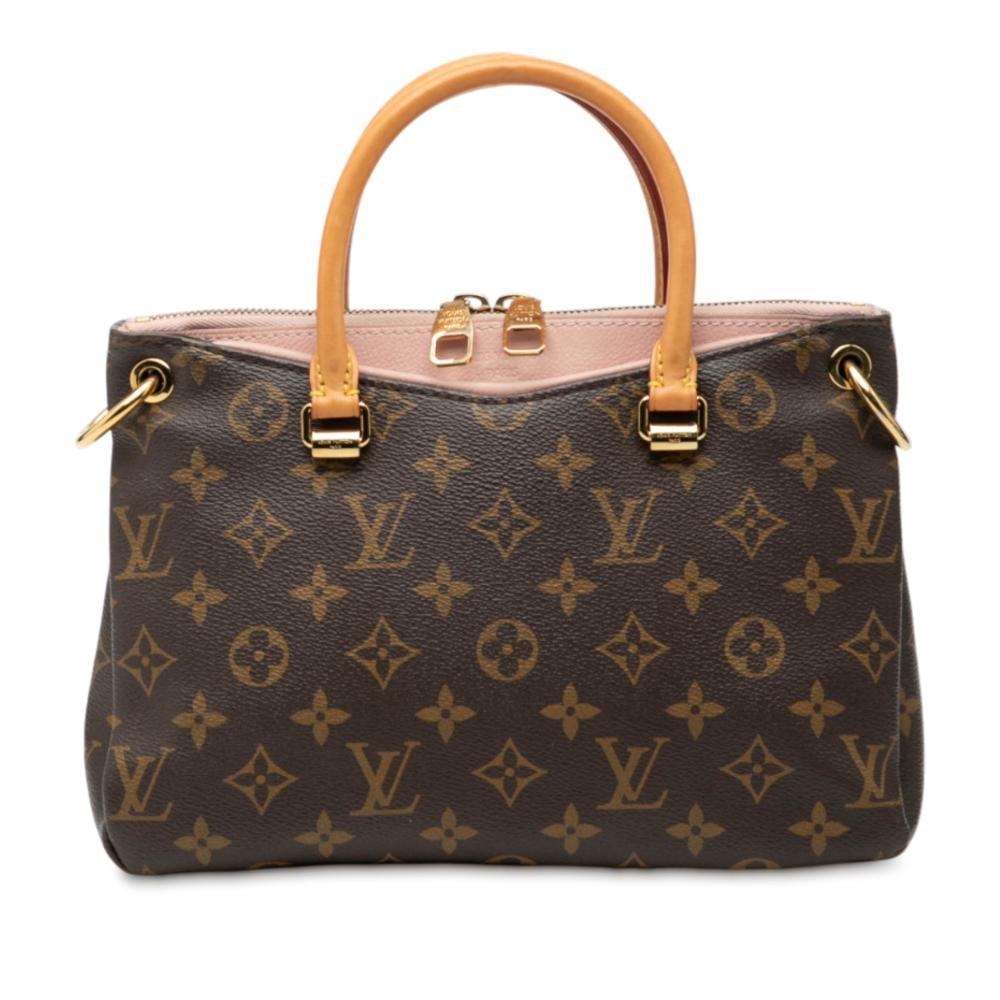 Louis Vuitton B Louis Vuitton Brown with Pink Monogram Canvas Fabric Monogram Pallas BB France