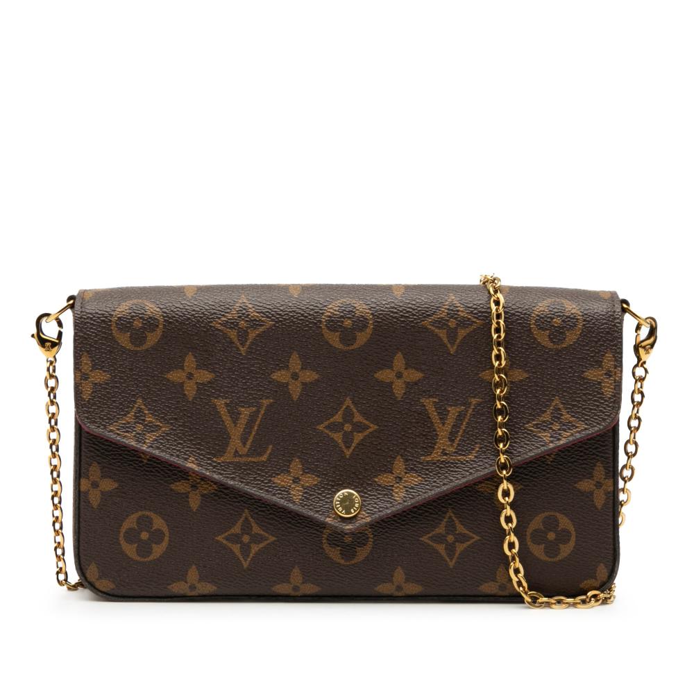 Louis Vuitton AB Louis Vuitton Brown Monogram Canvas Fabric Monogram Pochette Felicie Spain