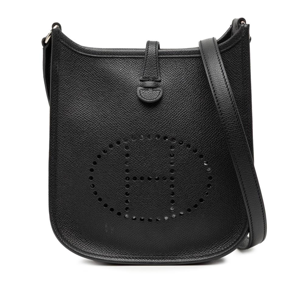 Hermès AB Hermès Black Calf Leather Epsom Evelyne 16 France