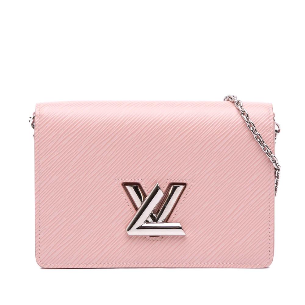 Louis Vuitton AB Louis Vuitton Pink Light Pink Epi Leather Leather Epi Twist Belt Chain Wallet France