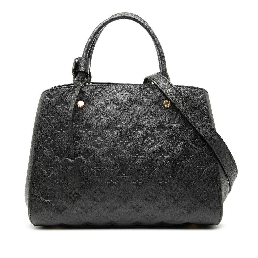 Louis Vuitton AB Louis Vuitton Black Monogram Empreinte Leather Montaigne MM France