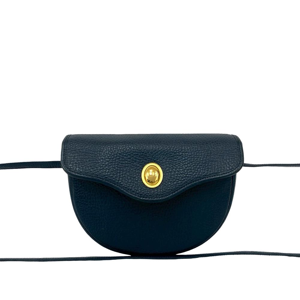 Christian Dior B Dior Blue Navy Calf Leather Crossbody France