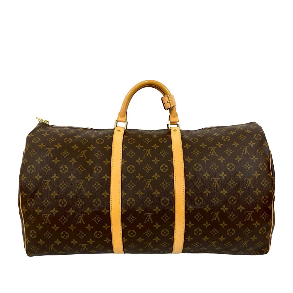 Louis Vuitton B Louis Vuitton Brown Monogram Canvas Fabric Monogram Keepall 60 France