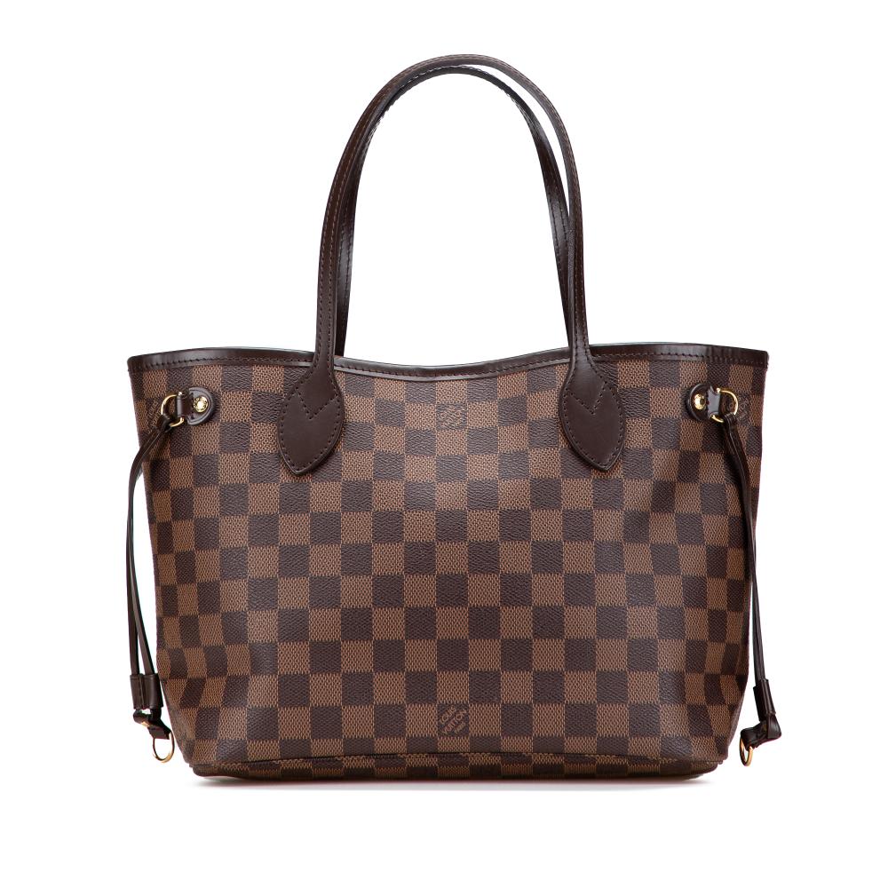 Louis Vuitton B Louis Vuitton Brown Damier Canvas Canvas Damier Ebene Neverfull PM France