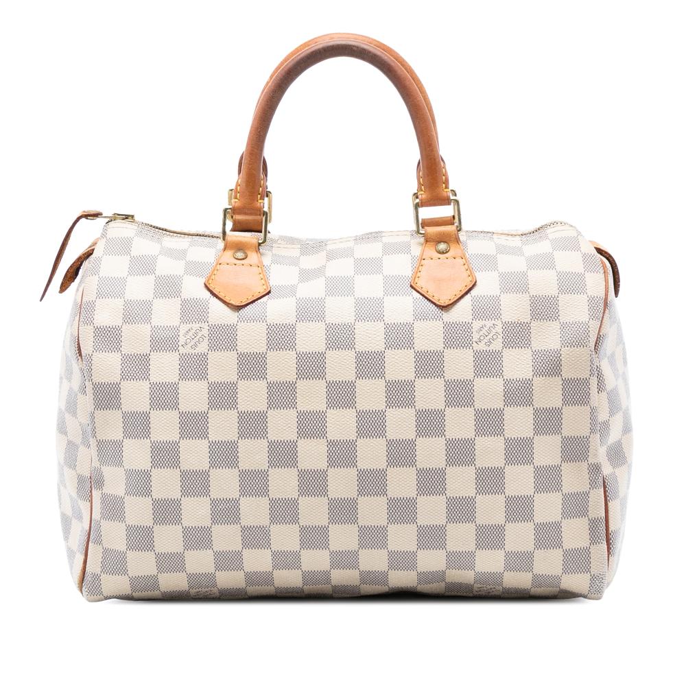 Louis Vuitton B Louis Vuitton White Damier Canvas Fabric Damier Azur Speedy 30 France