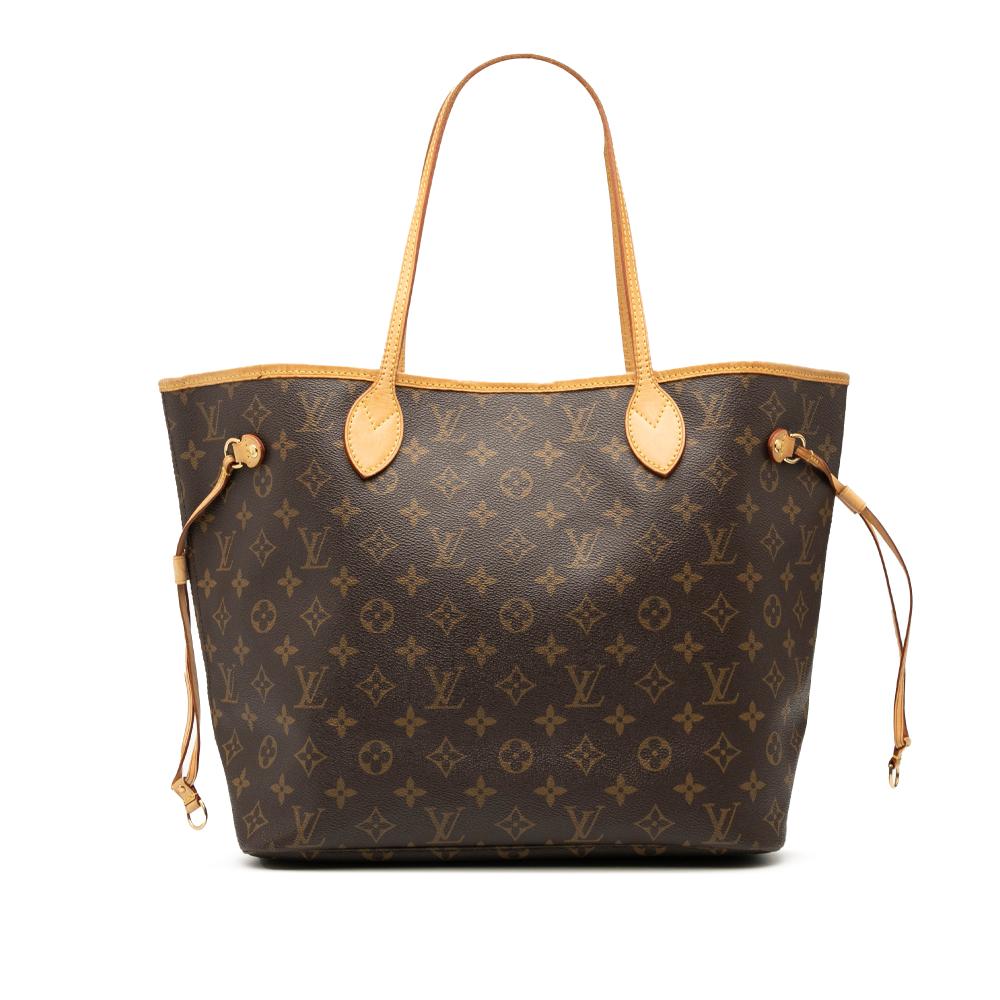 Louis Vuitton B Louis Vuitton Brown Monogram Canvas Fabric Monogram Neverfull MM France
