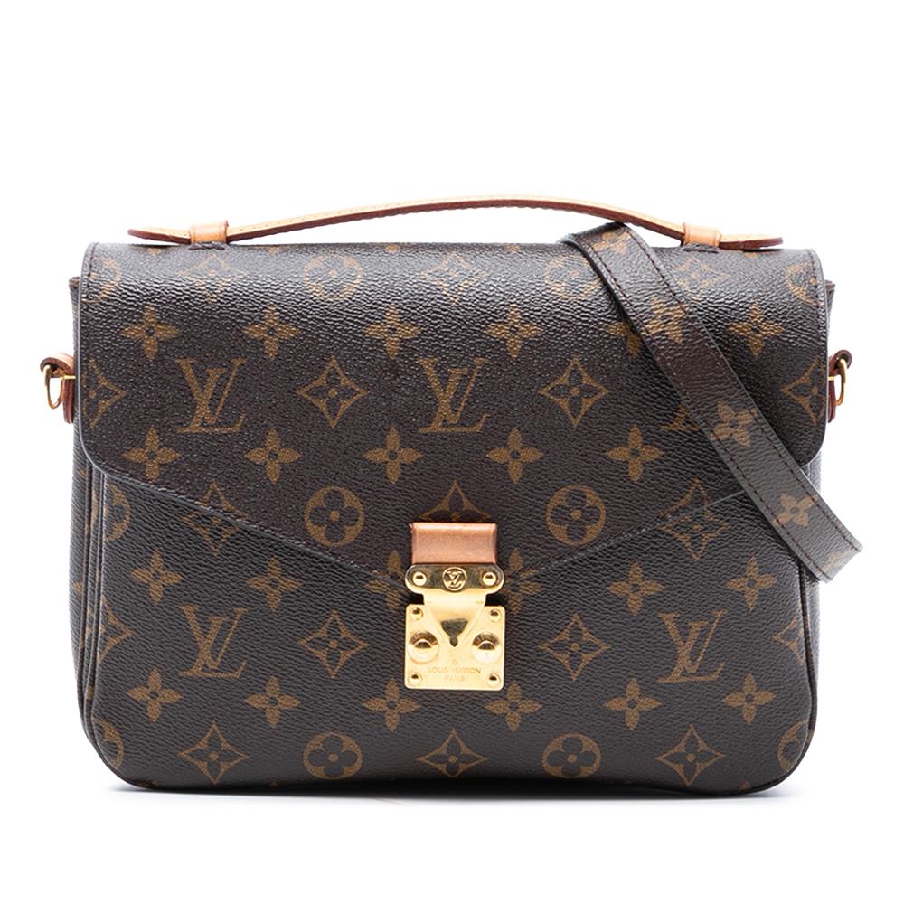 Louis Vuitton B Louis Vuitton Brown Monogram Canvas Fabric Monogram Pochette Metis France