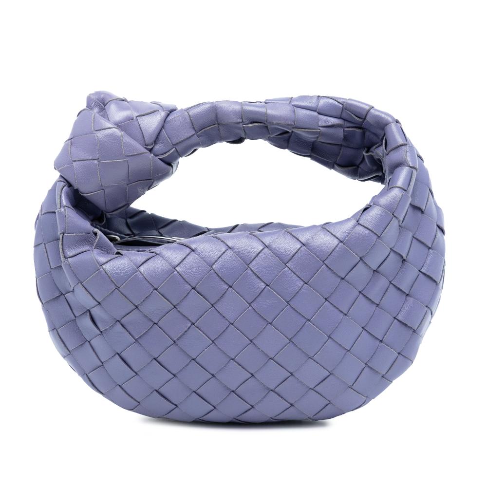 Bottega Veneta B Bottega Veneta Purple Lavender Nappa Leather Leather Mini Nappa Intrecciato Jodie Italy