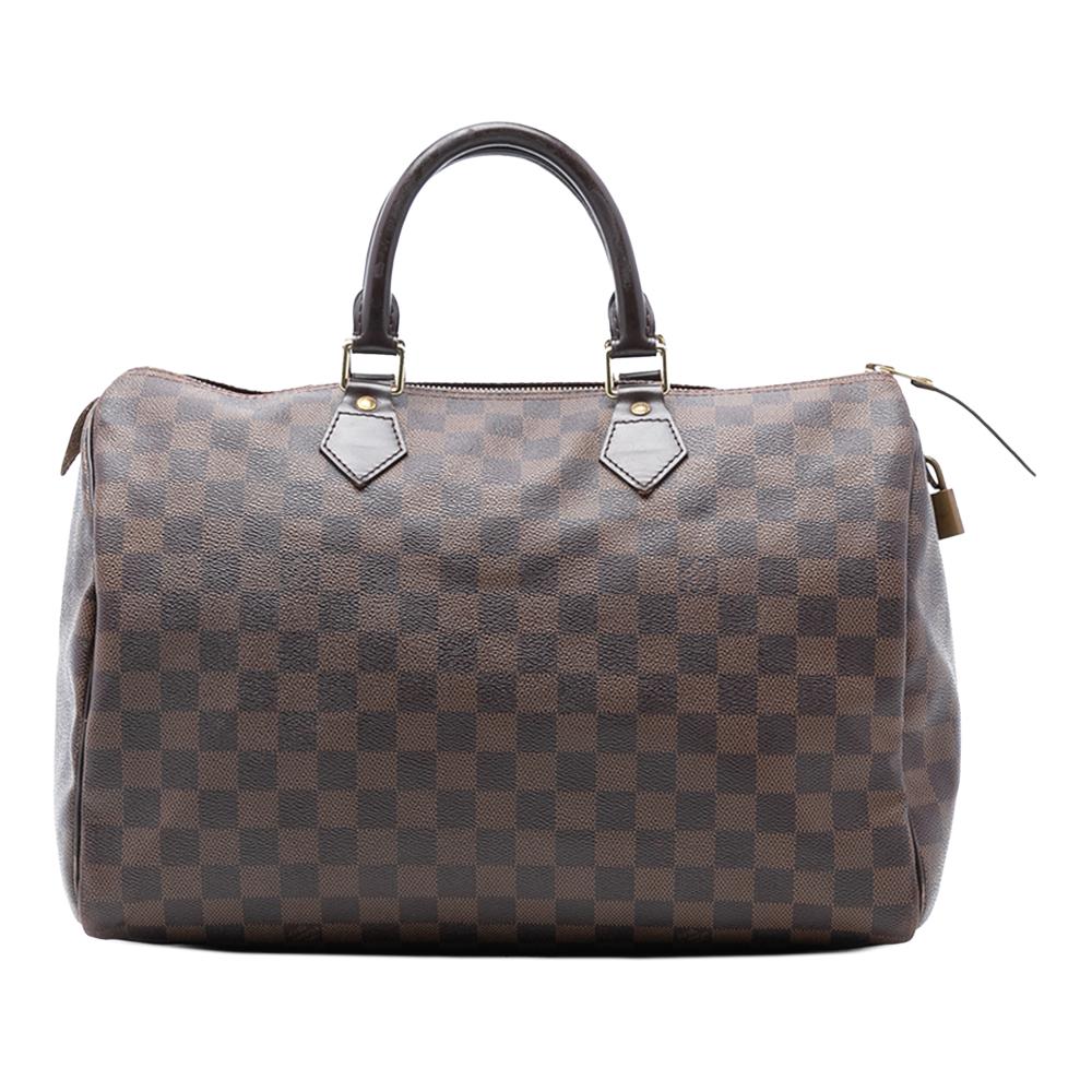 Louis Vuitton B Louis Vuitton Brown Damier Canvas Fabric Damier Ebene Speedy 35 France