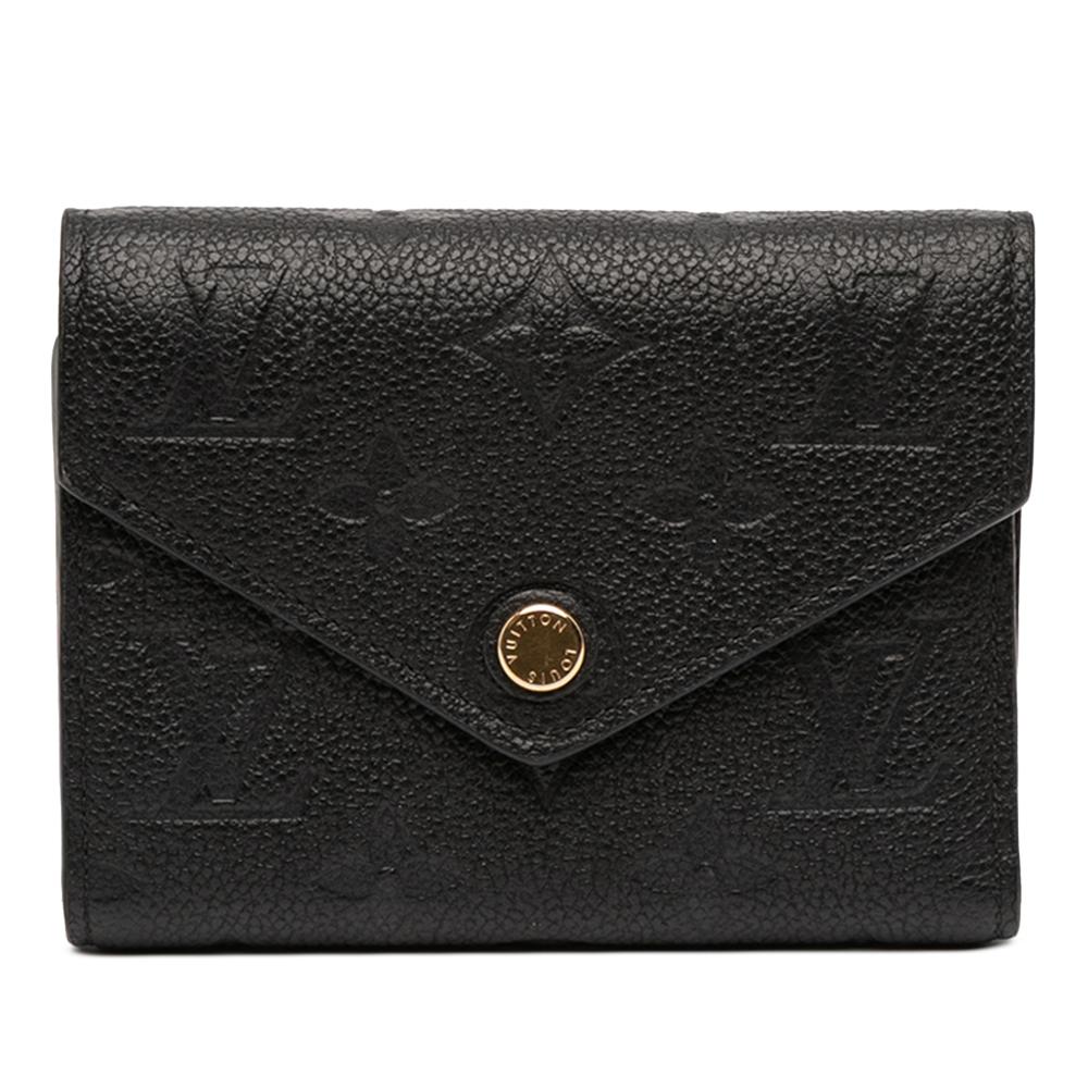 Louis Vuitton B Louis Vuitton Black Monogram Empreinte Leather Victorine Wallet France