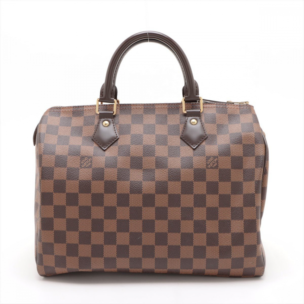 Louis Vuitton Speedy 30 Canvas Trunk Crossbody Damier Ebene