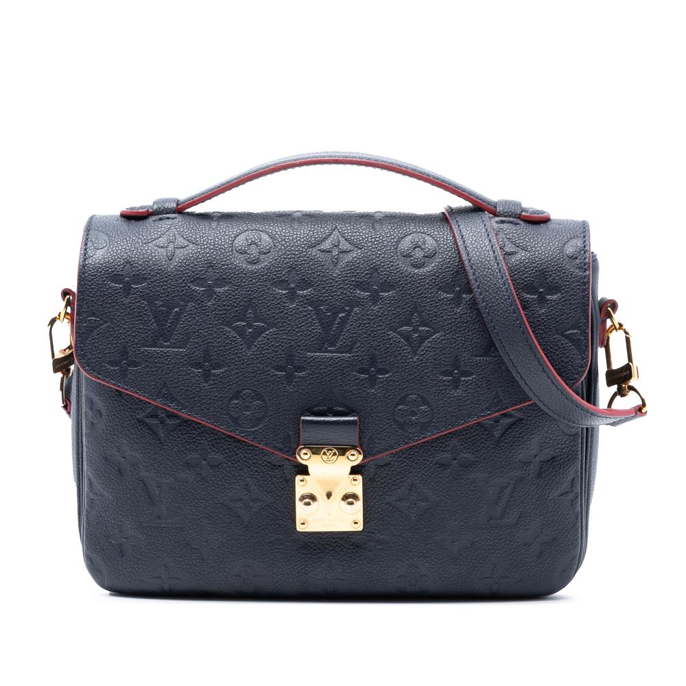 Louis Vuitton AB Louis Vuitton Blue Navy Monogram Empreinte Leather Pochette Metis France