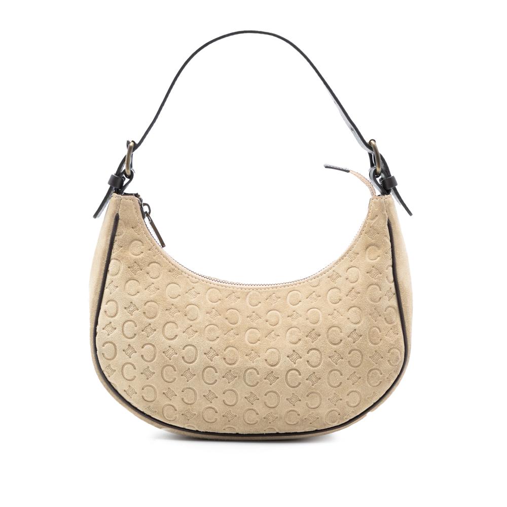 Celine B Celine Brown Beige Suede Leather C Macadam Shoulder Bag Italy