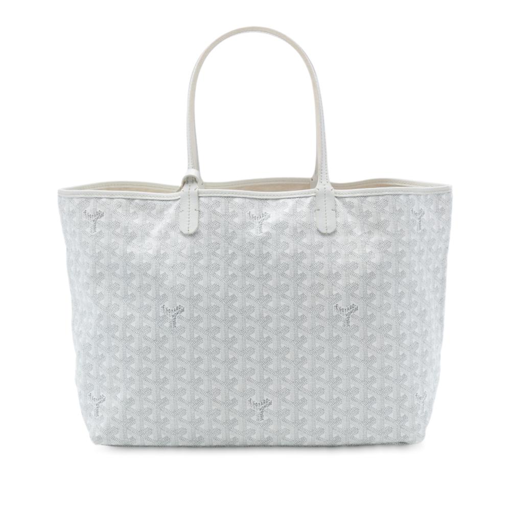Goyard AB Goyard White Coated Canvas Fabric Goyardine Saint Louis PM France
