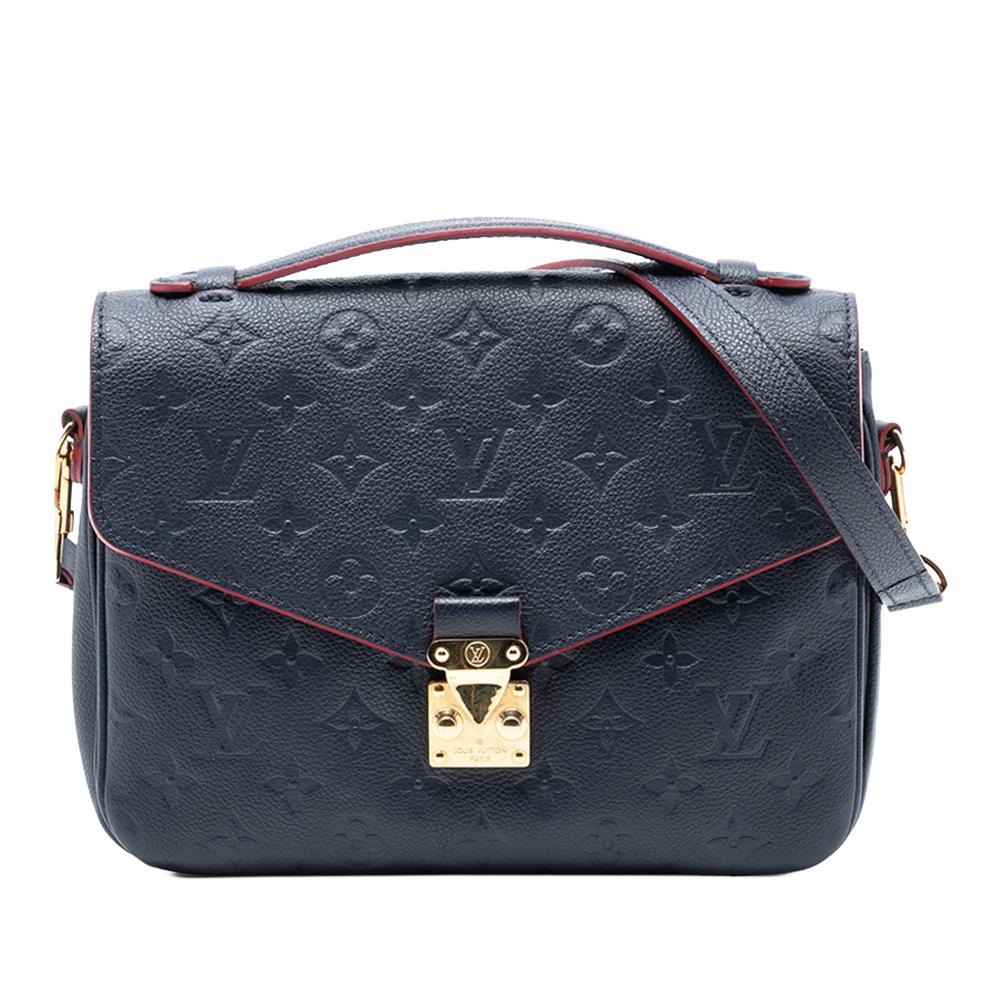 Louis Vuitton B Louis Vuitton Blue Navy Monogram Empreinte Leather Pochette Metis France