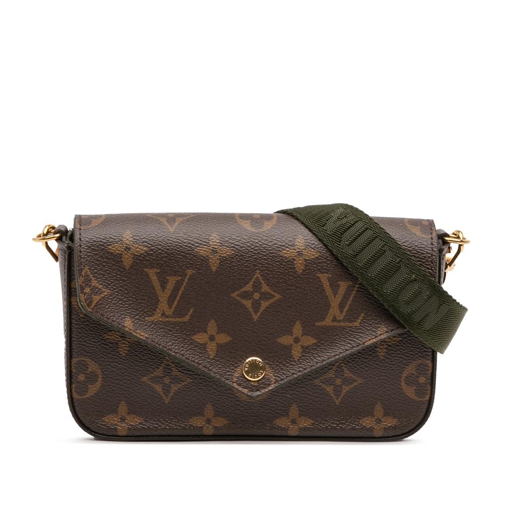Louis Vuitton B Louis Vuitton Brown Monogram Canvas Fabric Monogram Felicie Strap And Go Italy