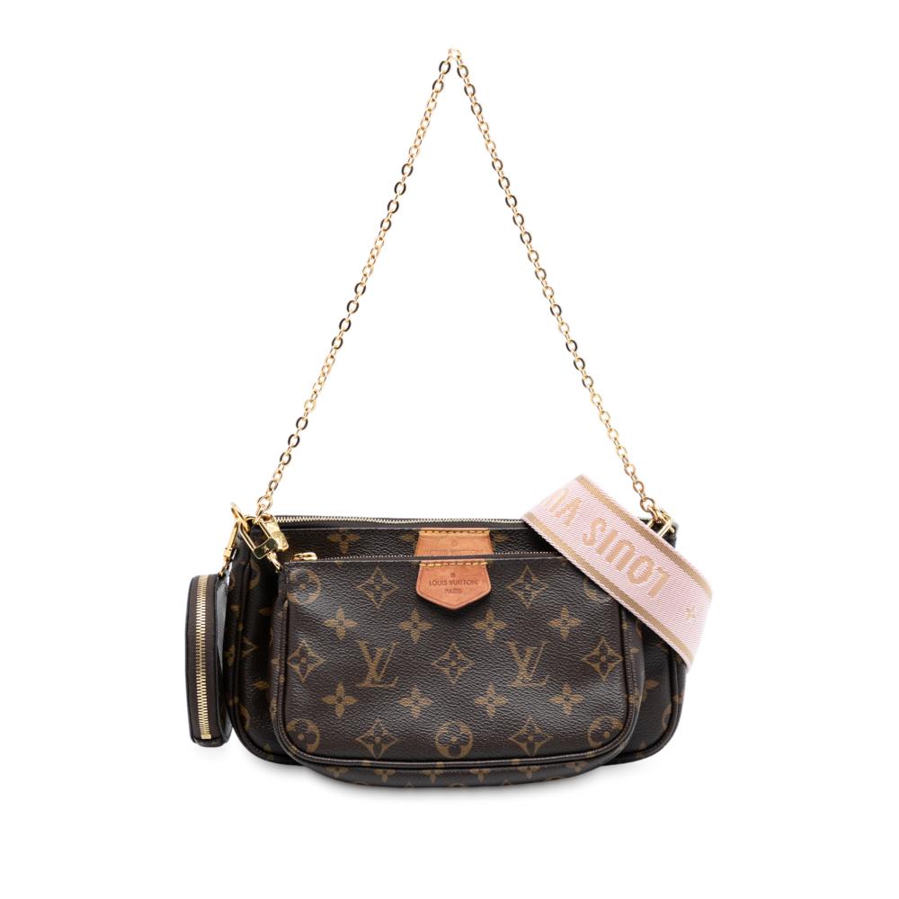 Louis Vuitton B Louis Vuitton Brown Monogram Canvas Fabric Monogram Multi Pochette Accessoires France
