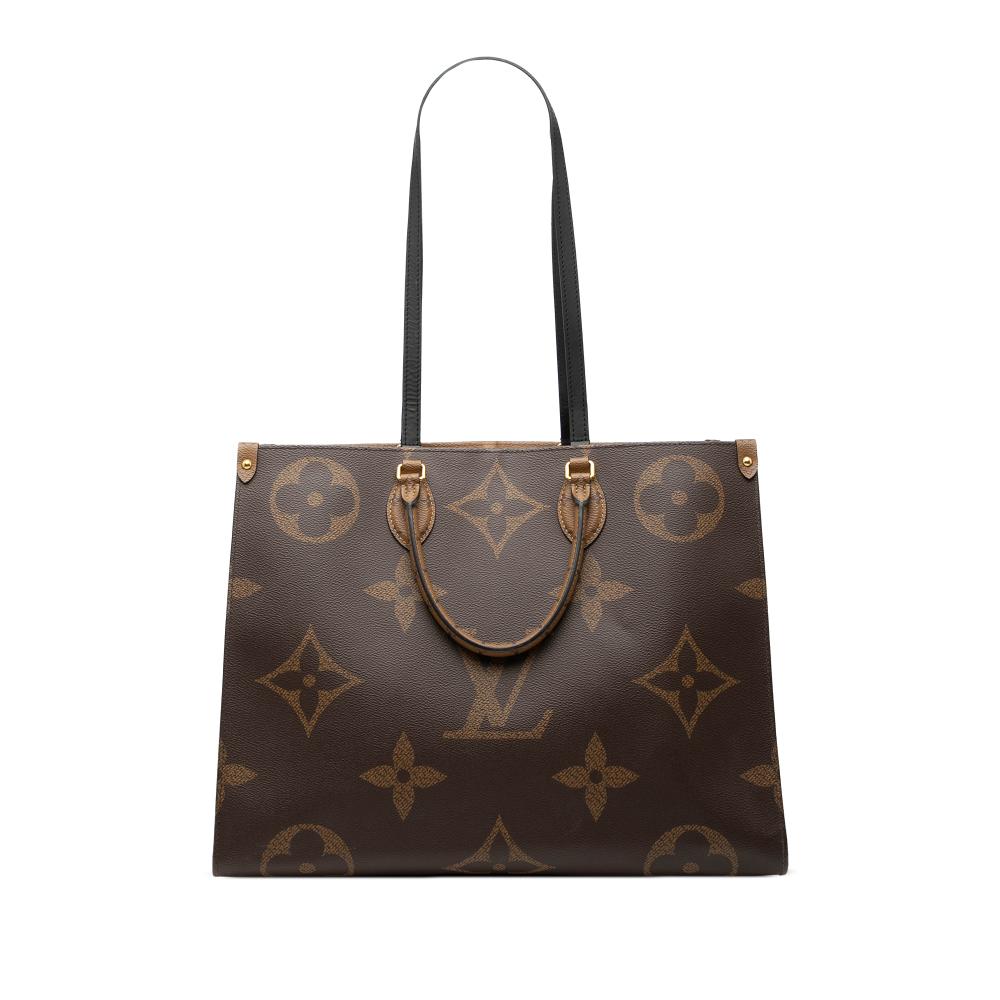 Louis Vuitton B Louis Vuitton Brown Monogram Canvas Fabric Monogram Reverse Giant OnTheGo GM France