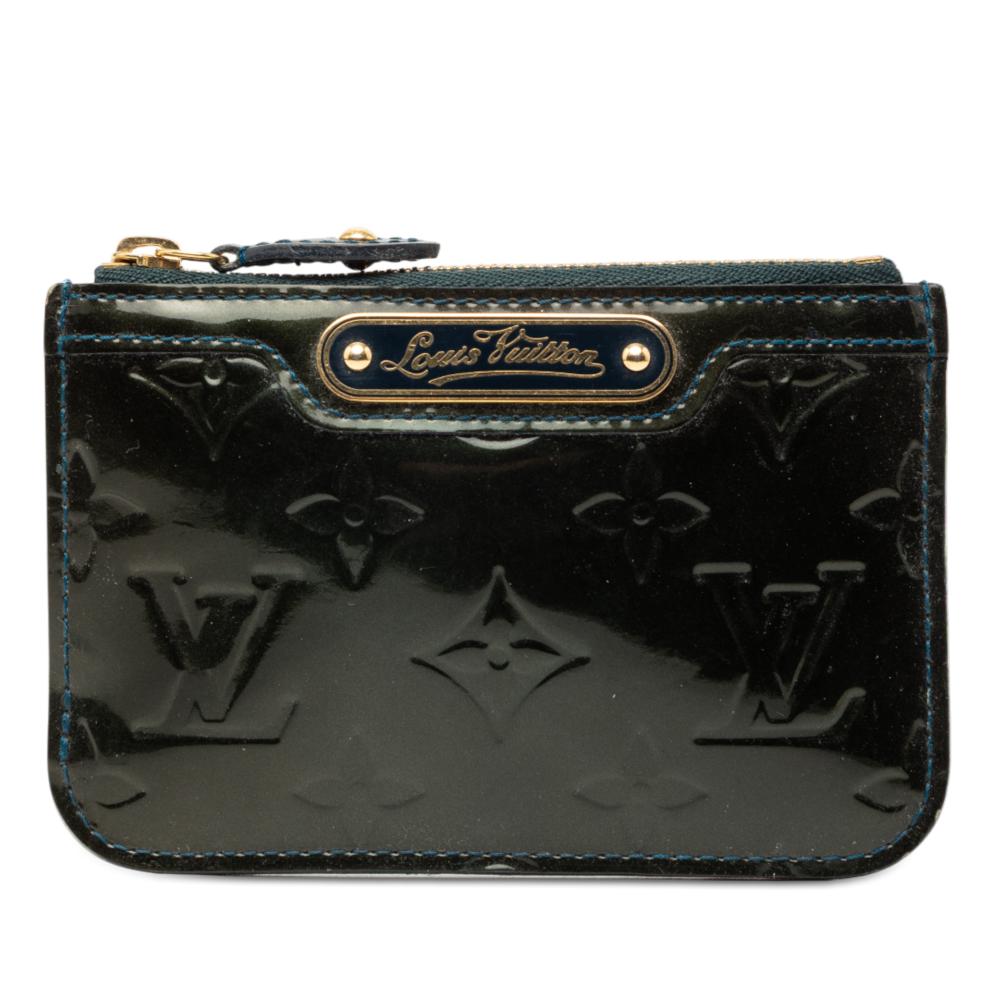 Louis Vuitton B Louis Vuitton Blue Navy Vernis Leather Leather Monogram Vernis Key Pouch Spain