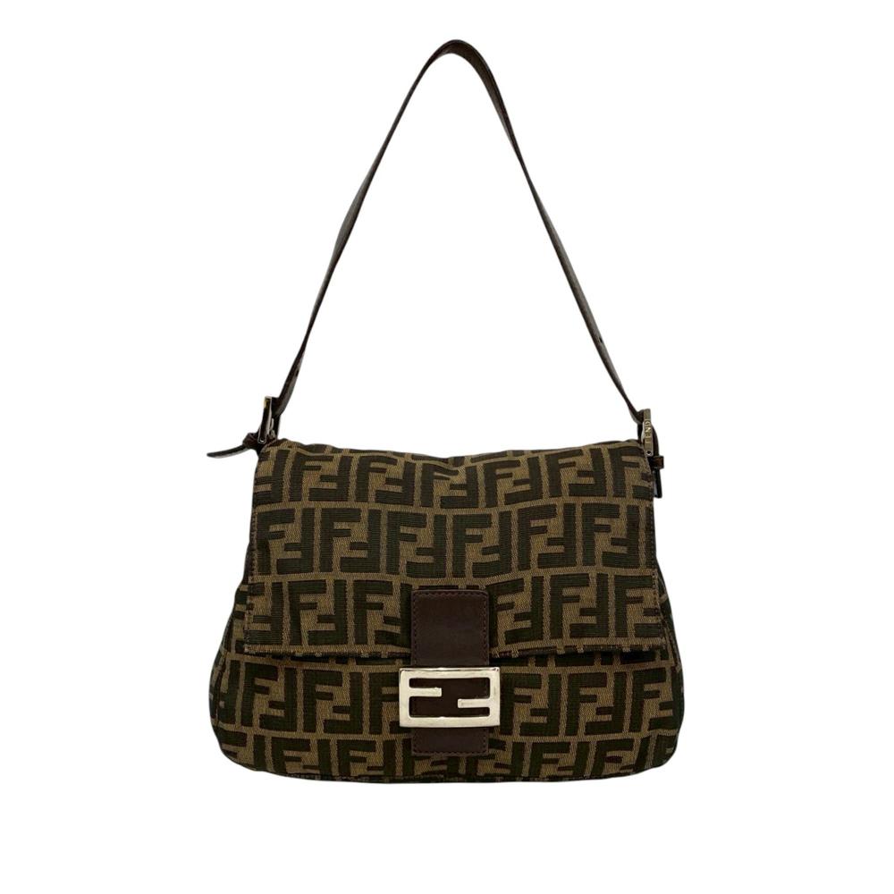 Fendi AB Fendi Brown Canvas Fabric Zucca Mamma Forever Italy