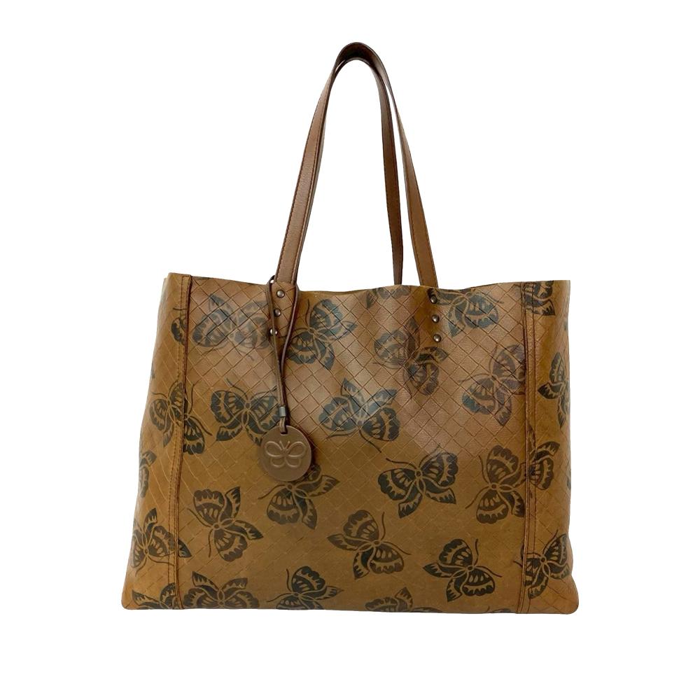 Bottega Veneta B Bottega Veneta Brown Nappa Leather Leather Nappa Intrecciomirage Butterfly Tote Italy