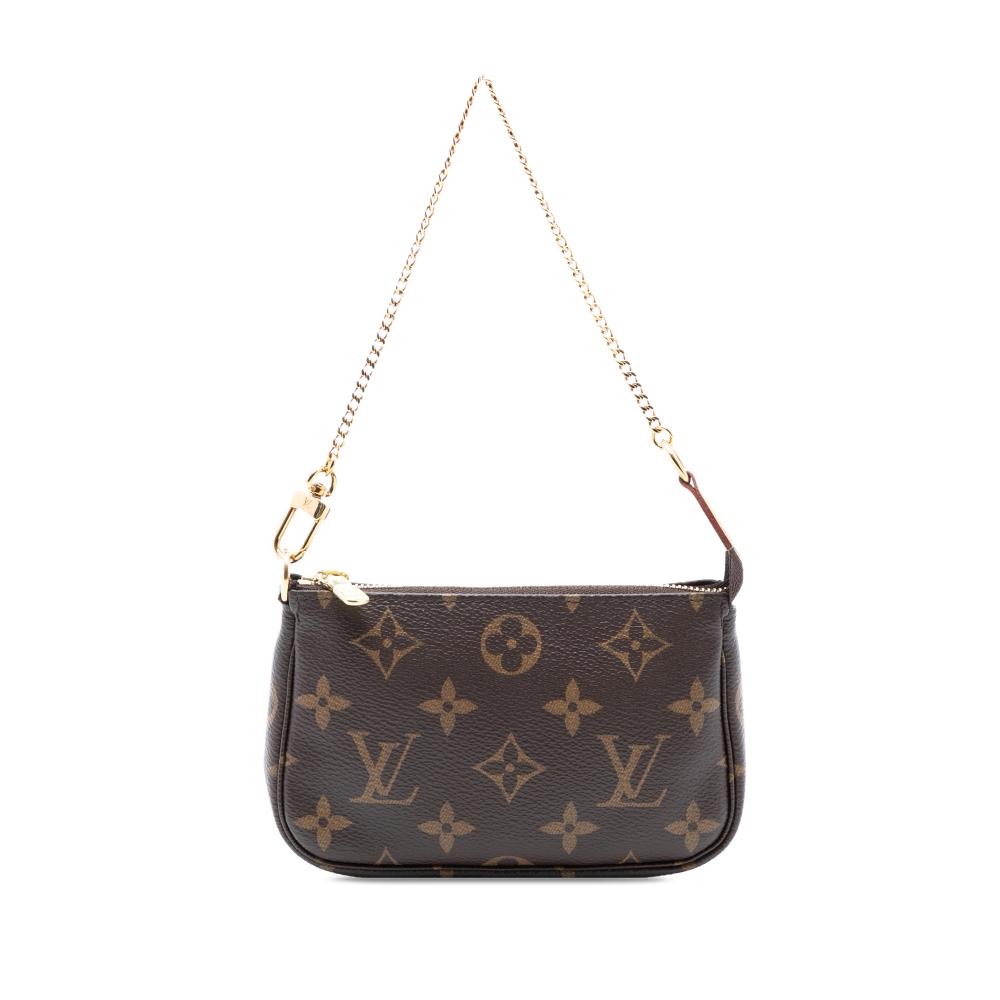 Louis Vuitton AB Louis Vuitton Brown Monogram Canvas Fabric Monogram Mini Pochette Accessoires France