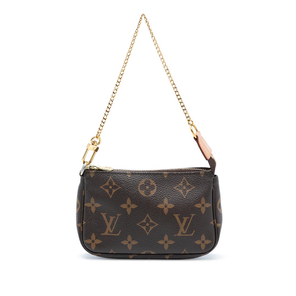 Louis Vuitton AB Louis Vuitton Brown Monogram Canvas Fabric Monogram Mini Pochette Accessoires France