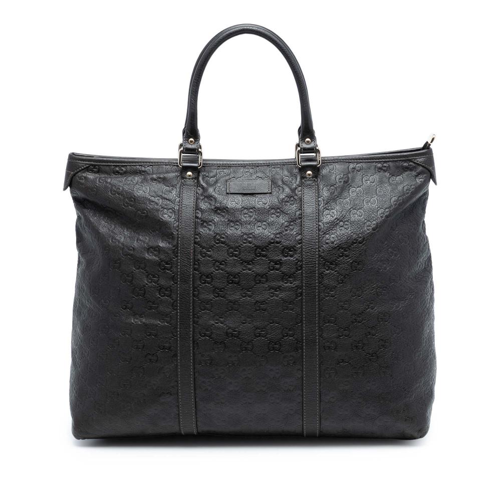 Gucci B Gucci Brown Dark Brown Calf Leather Guccissima Weekender Italy