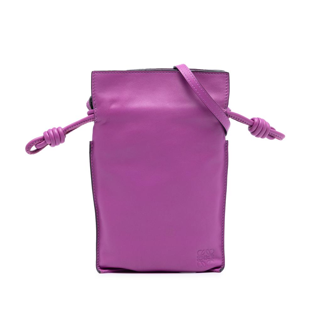 Loewe AB LOEWE Purple Nappa Leather Leather Nappa Flamenco Pocket Crossbody Spain