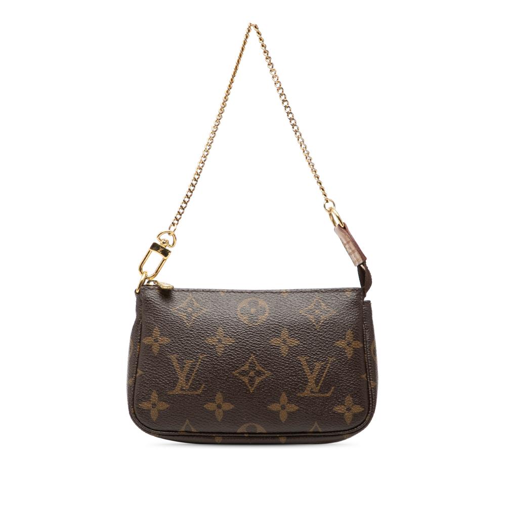 Louis Vuitton B Louis Vuitton Brown Monogram Canvas Fabric Monogram Mini Pochette Accessoires France