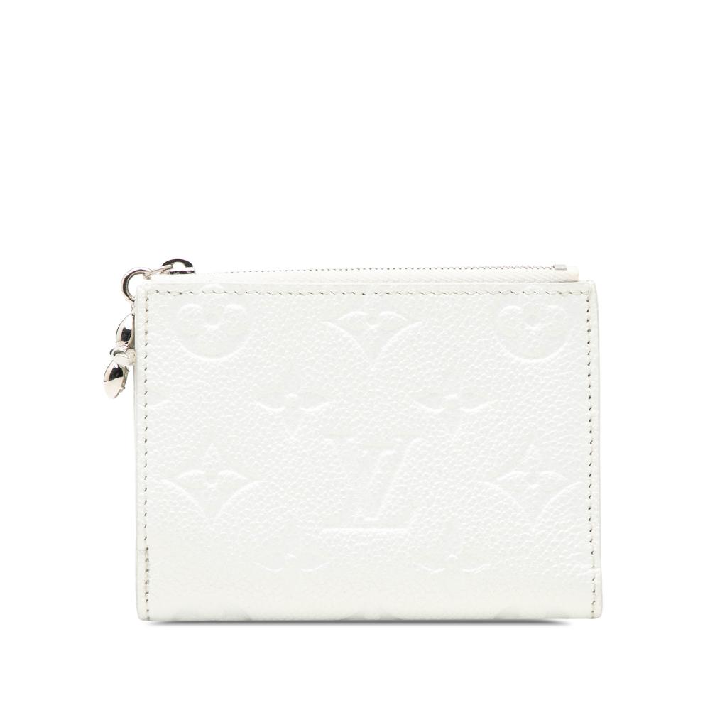 Louis Vuitton AB Louis Vuitton White Pearl Monogram Empreinte Leather Lisa Compact Wallet France