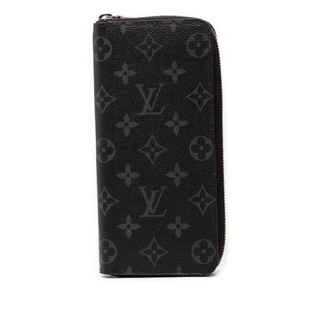 Louis Vuitton AB Louis Vuitton Black Monogram Canvas Fabric Monogram Eclipse Vertical Zippy Wallet Spain
