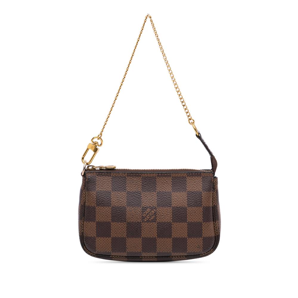 Louis Vuitton B Louis Vuitton Brown Damier Canvas Canvas Damier Ebene Mini Pochette Accessoires France