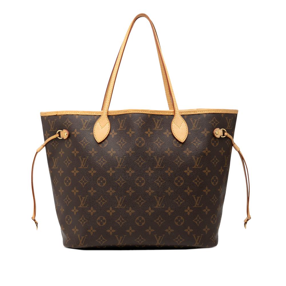 Louis Vuitton B Louis Vuitton Brown Monogram Canvas Fabric Monogram Neverfull MM France