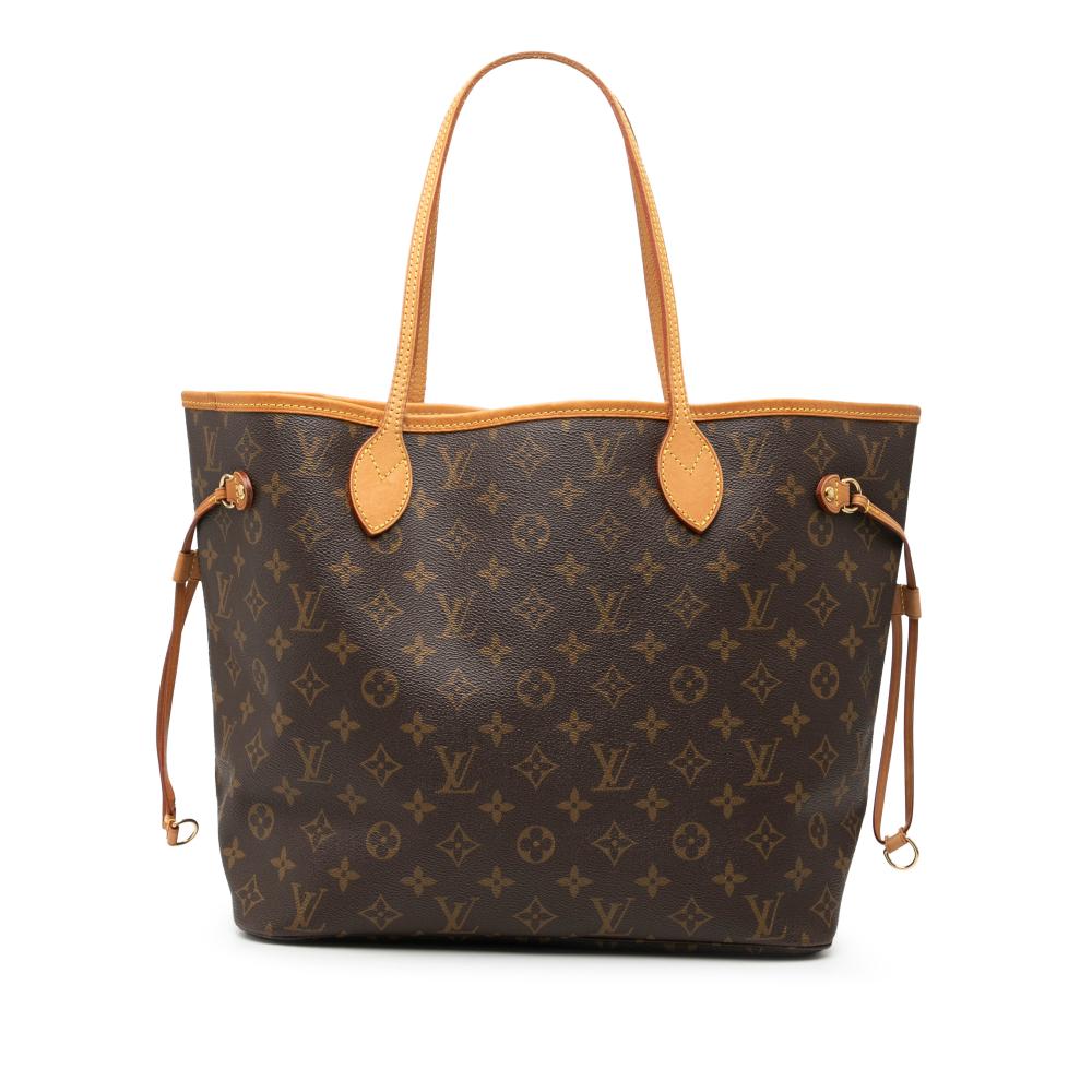 Louis Vuitton B Louis Vuitton Brown Monogram Canvas Fabric Monogram Neverfull MM France
