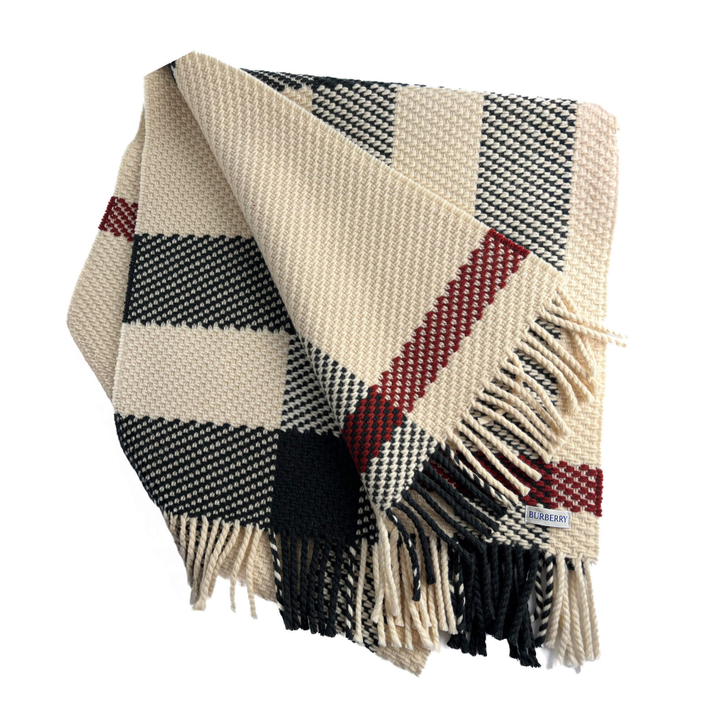 Burberry Scarve Wool Check Bicolor