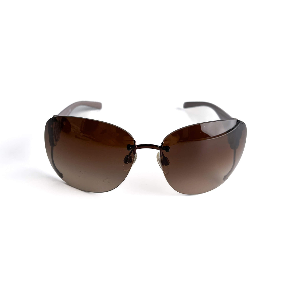 Chanel Camelia Shield Acetate Sunglasses Purple