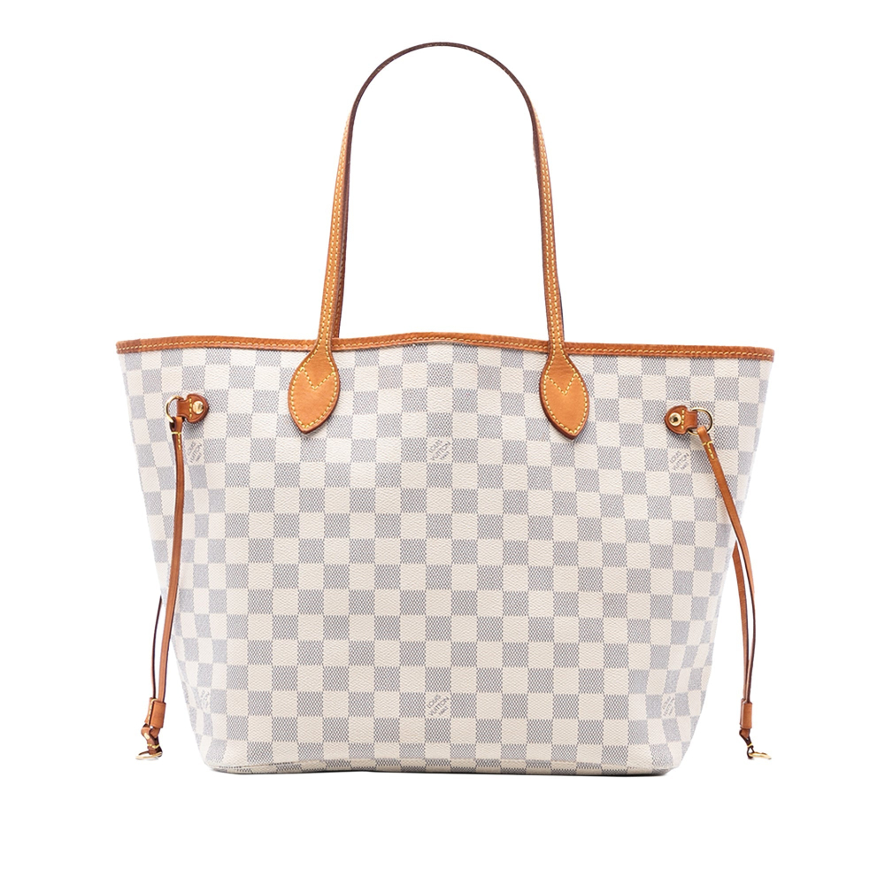 Louis Vuitton Neverfull MM Canvas Neo Shopper Shoulder Bag Damier Azur